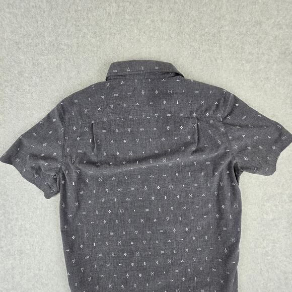 The North Face Shirt Mens Size Small Charcoal Gray Short Sleeve Button Down - Picture 10 of 16